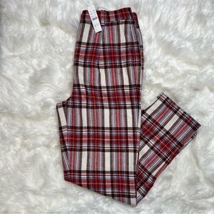 NWT J.Crew Tapered-leg wool pant in vintage plaid size 2 tall